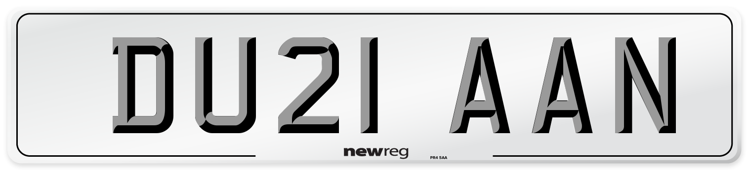 DU21 AAN Number Plate from New Reg